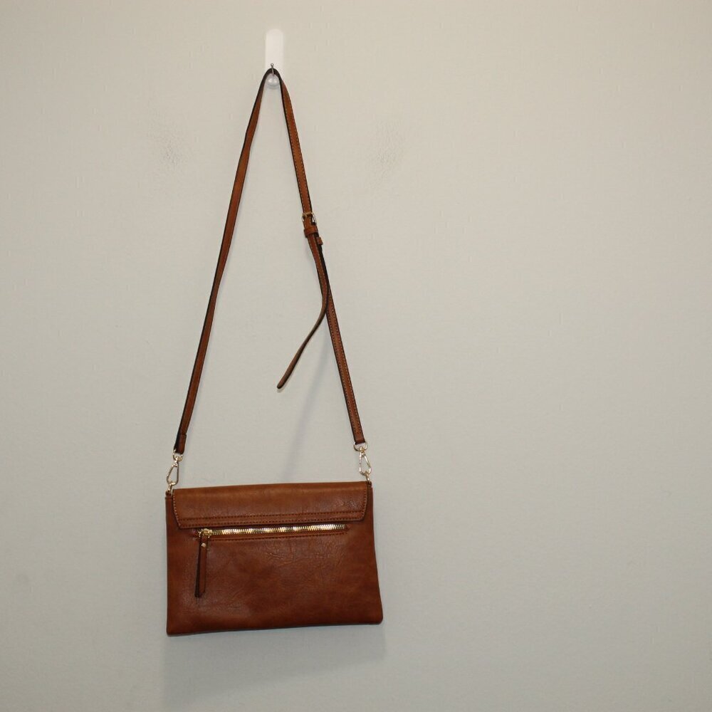 Knot Style Brown Closure Crossbody Bag - Picture 6 of 6